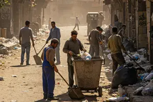        جامعو القمامة واعادة تدويرها   